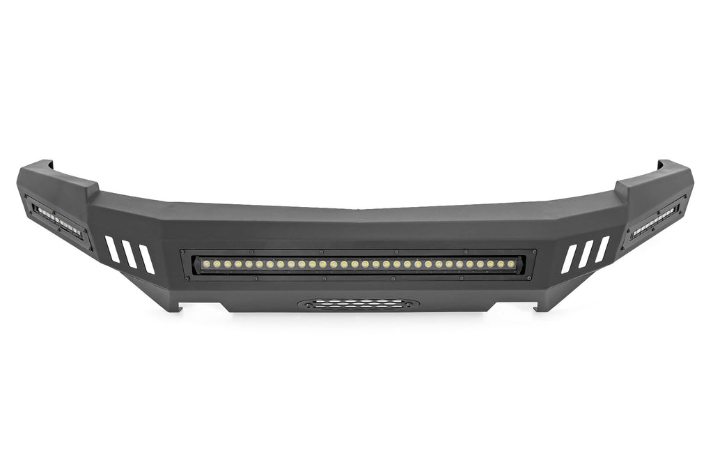 Front High Clearance Bumper BLK LEDs Chevy Silverado 1500 07 13