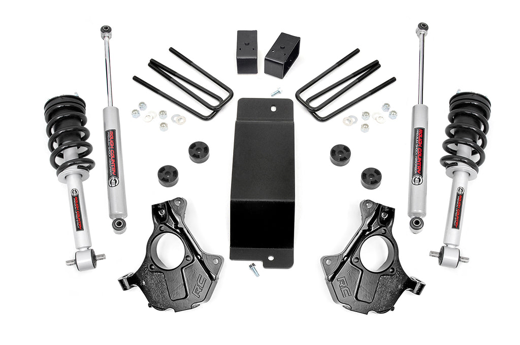 3.5 Inch Lift Kit Cast Steel LCA FR N3 Chevy GMC 1500 14 18