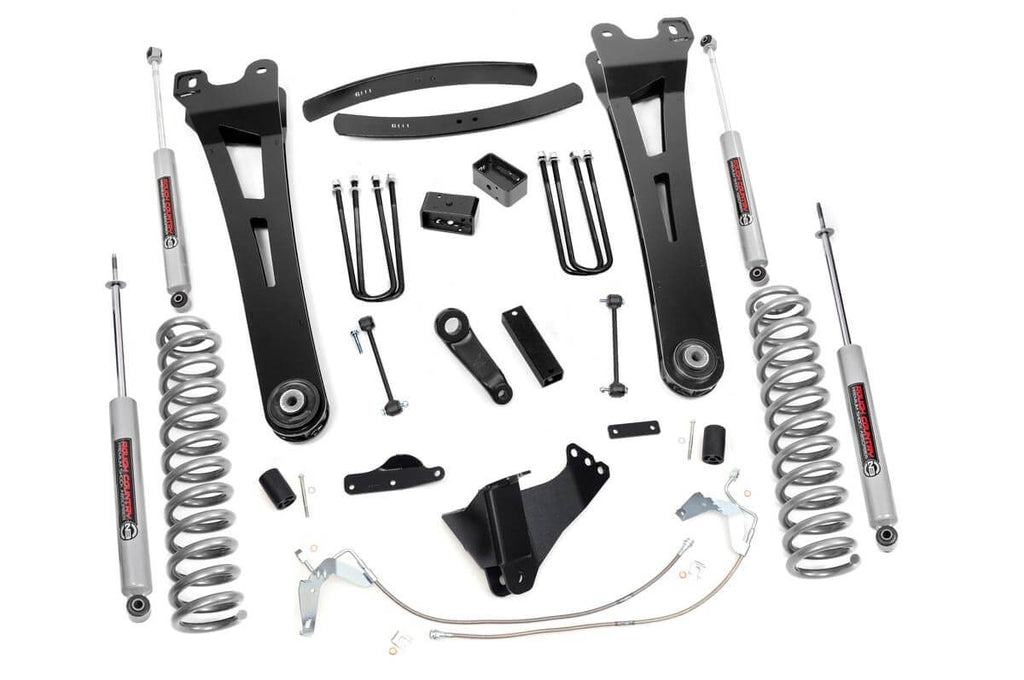 6 Inch Lift Kit Gas Radius Arm Ford Super Duty 4WD 08 10