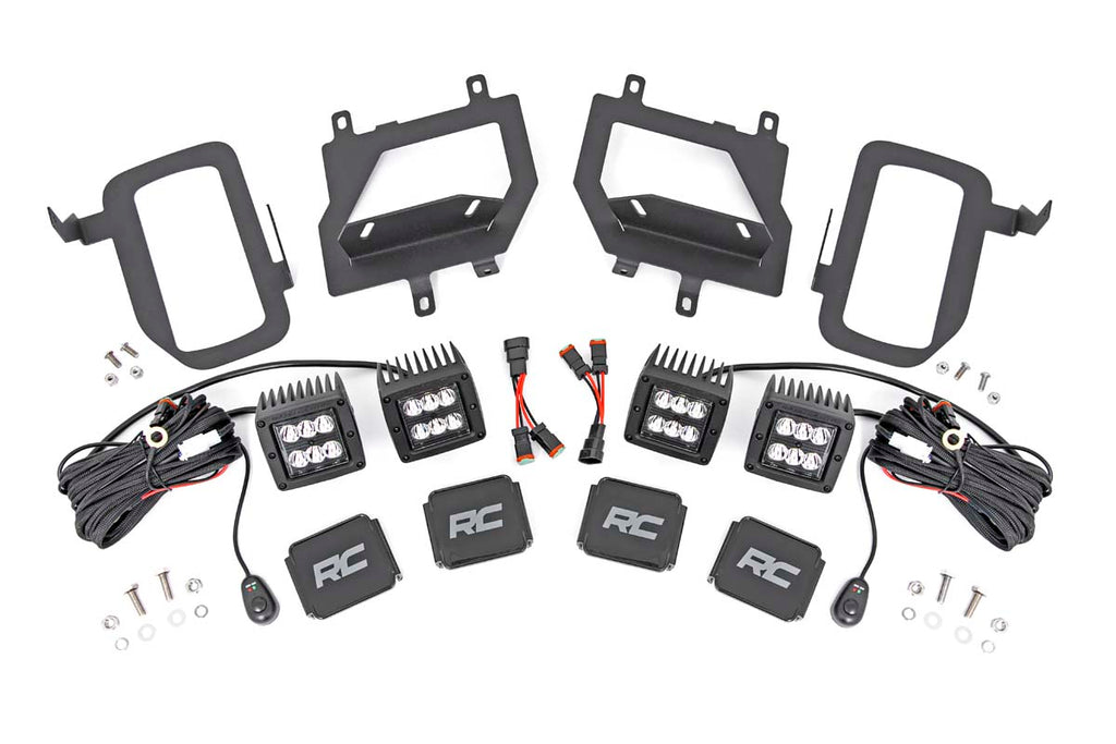 LED Light Fog Mount Dual 2inch Black Pairs Spot Ford F 150 15 17