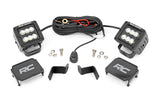 LED Light Ditch Mount 2inch Black Pair Flood Ford F 150 15 23