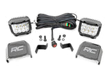 LED Light Ditch Mount 2inch Chrome Pair Wide Angle Ford F 150 15 23