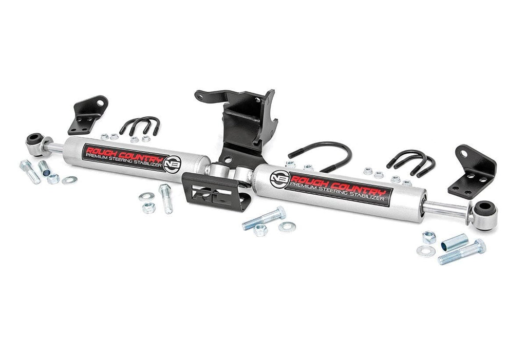 N3 Steering Stabilizer Dual 2.5 8 Inch Lift Jeep Gladiator JT 20 22 Wrangler JL 18 23