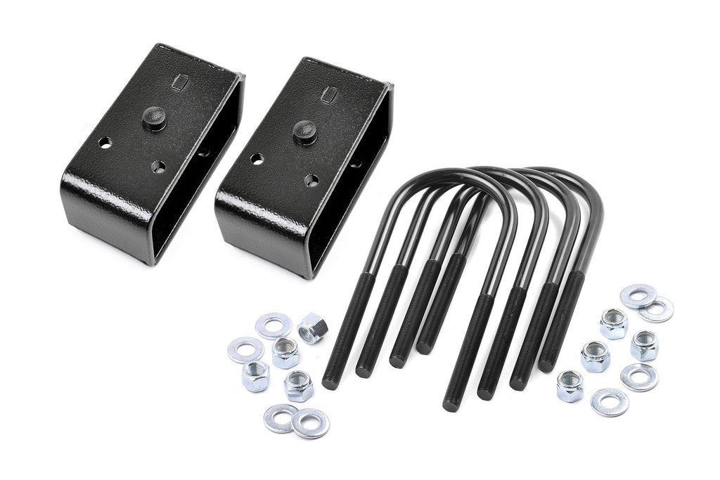 2 Inch Block and U Bolt Kit Ford Super Duty 2WD 4WD 2005 2010