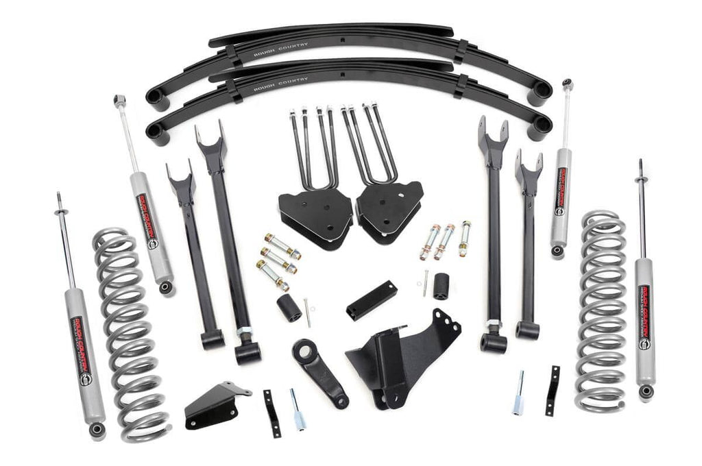 8 Inch Lift Kit 4 Link RR Springs Ford Super Duty 4WD 05 07