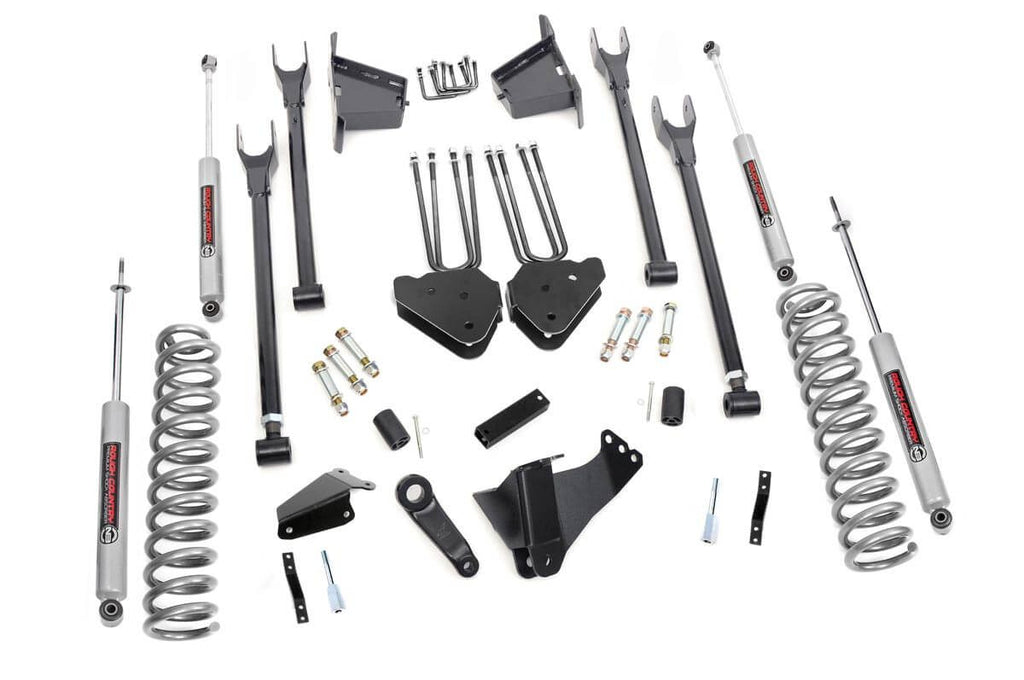 8 Inch Lift Kit 4 Link RR Blocks Ford Super Duty 4WD 05 07