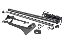 Load image into Gallery viewer, Jeep 50 inch Straight LED Light Bar Upper Windshield Kit w Single Row Black Series LED White DRL 20 22 Gladiator JT 18 22 Wrangler JL