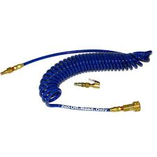 Tire Inflator 20 Foot Soft Poly Coil Hose W/Milton Coupler and Locking Tire Chuck Kit