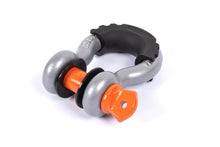 Load image into Gallery viewer, Shackle - 3/4" Hard Bow Metallic Grey, 7/8" Screw Pin Orange - Black Isolator