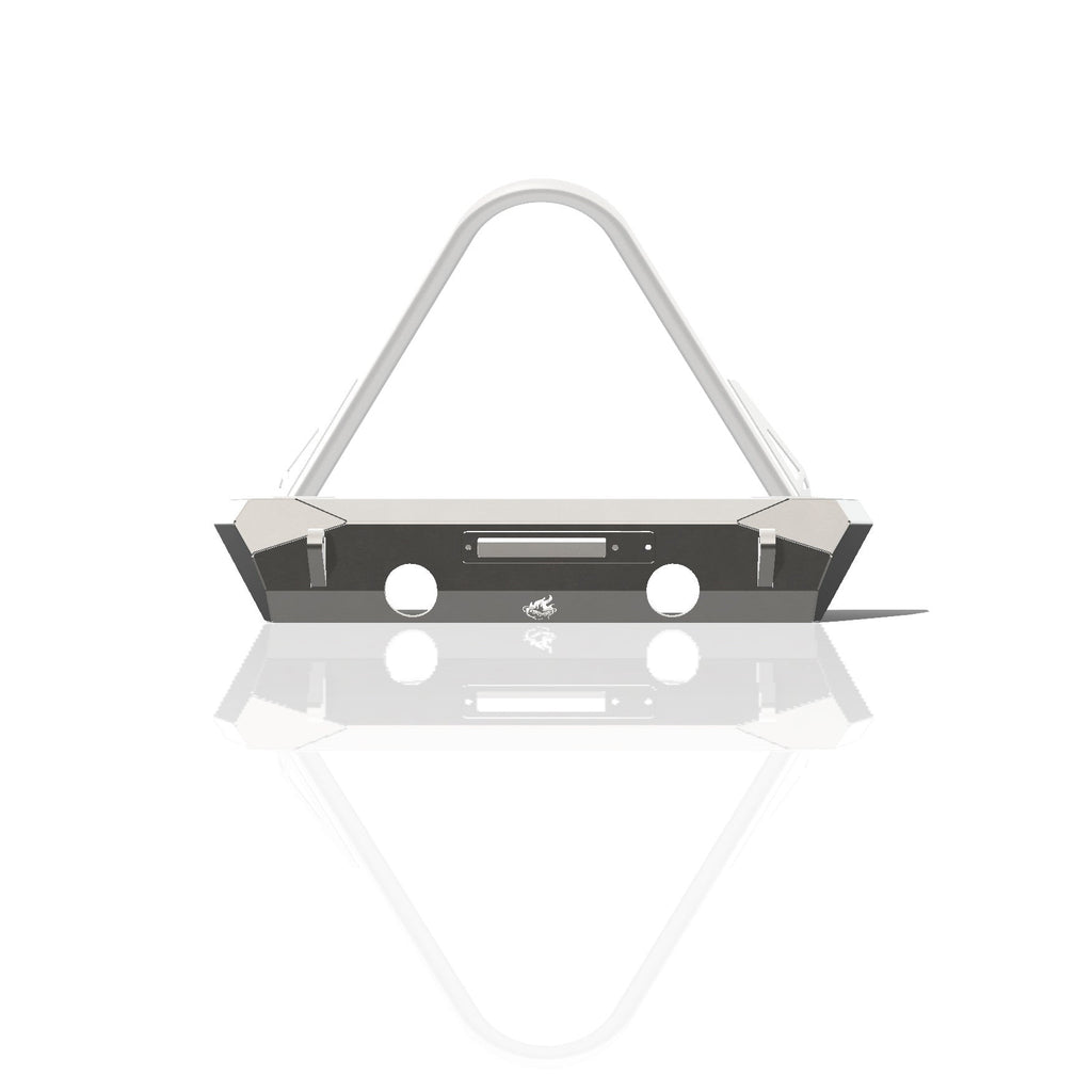 Jeep Wrangler JK Pyro Stubby Front Bumper - Steel - CrawlTek Revolution