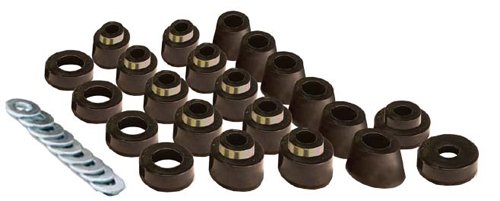 Jeep CJ Body Mounts For 76-79 Jeep CJ5/CJ7 4WD Black Polyutethane Daystar