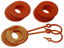 Load image into Gallery viewer, D Ring Isolator Washer Locker Kit 2 Locking Washers and 6 Non-Locking Washers Orange Daystar