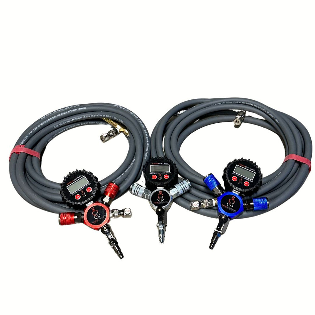 Midsize 4 Tire Air System Candy Red Hammer Man TL Lock-On Air Chucks