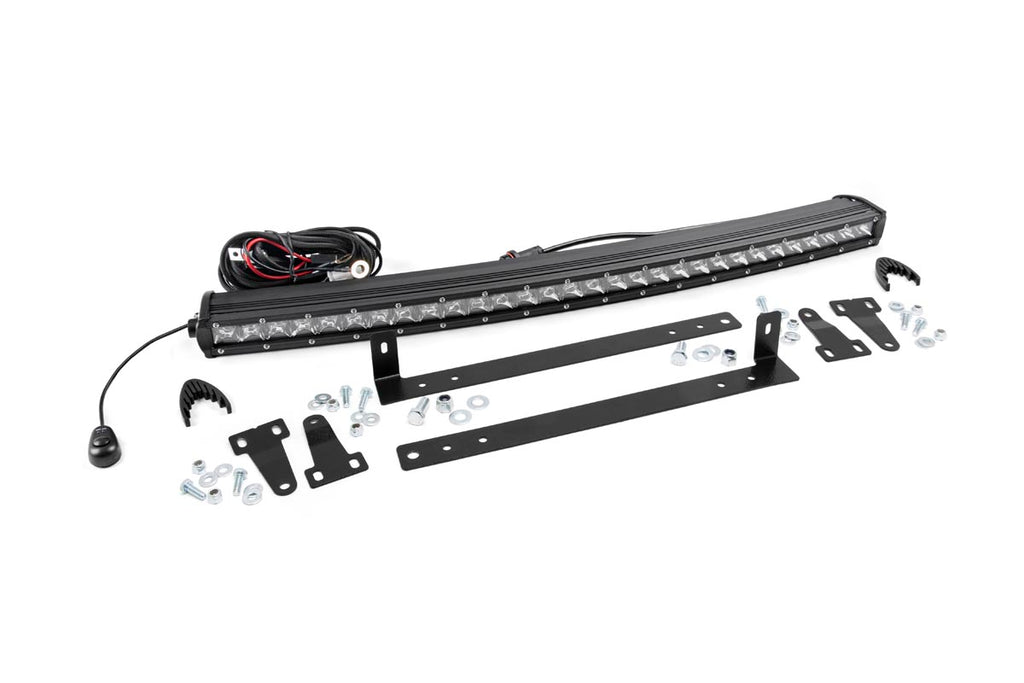 LED Light Grille Mount 30inch Chrome Single Row Ford F 150 09 14