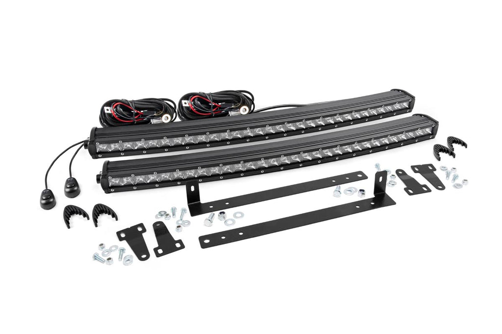 LED Light Grille Mount Dual 30inch Chrome Single Row Ford F 150 09 14