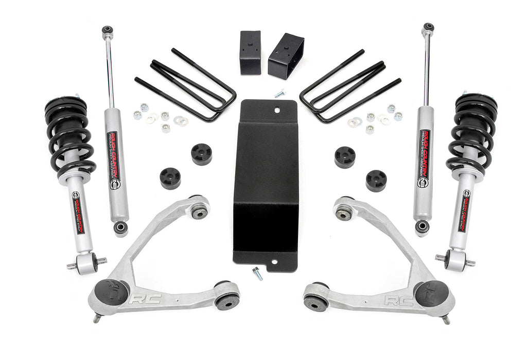 3.5 Inch Lift Kit Forged UCA N3 Strut Chevy GMC 1500 14 16