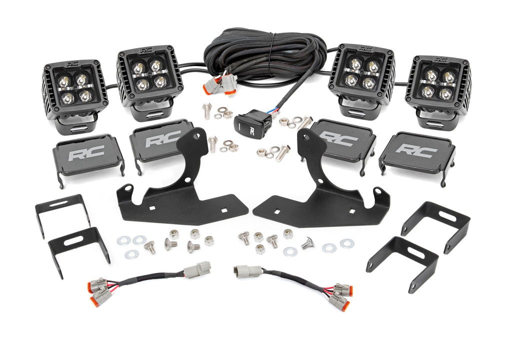 Chevrolet LED Fog Light Kit Black Series w White DRL 07 13 Silverado 1500
