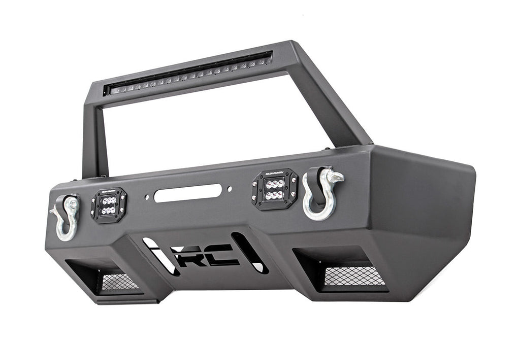 FR Bumper Stubby Hoop BLK LED Jeep Gladiator JT Wrangler JK and JL