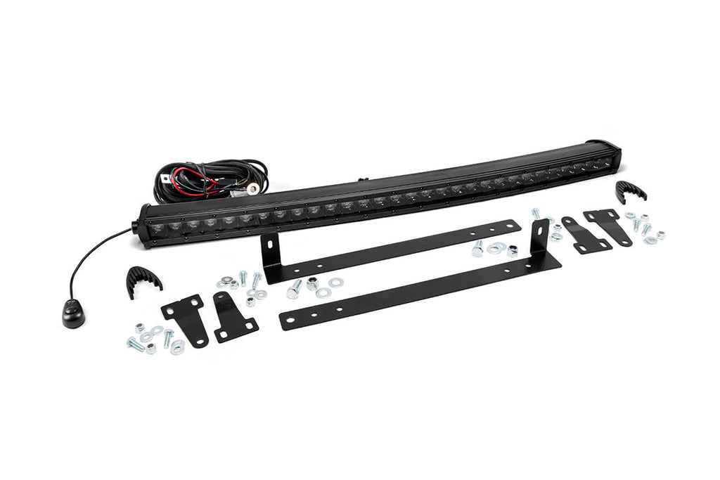 LED Light Grille Mount 30inch Black Single Row Ford F 150 09 14
