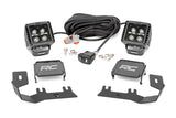 LED Ditch Light Kit 2in Black Pair White DRL Chevy GMC 1500 14 18