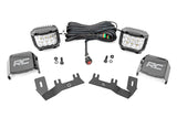 LED Ditch Light Kit 3in OSRAM Pair Wide Chevy GMC 1500 14 18