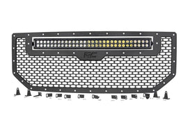 Mesh Grille 30inch Dual Row LED Black GMC Sierra 1500 16 18