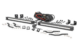 LED Light Grille Mount 10inch Chrome Slimline Pair Ford F 150 18 20