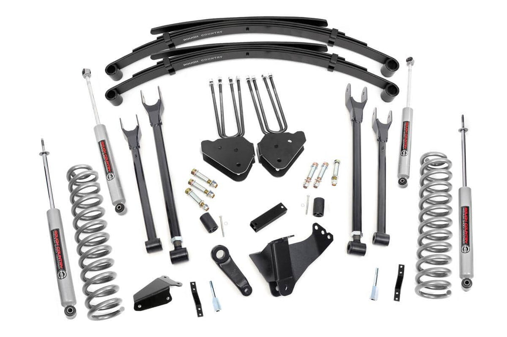 6 Inch Lift Kit Gas 4 Link RR Spring Ford Super Duty 05 07