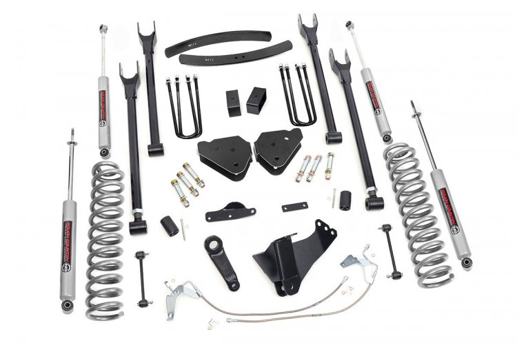 6 Inch Lift Kit Gas 4 Link Ford Super Duty 4WD 2008 2010