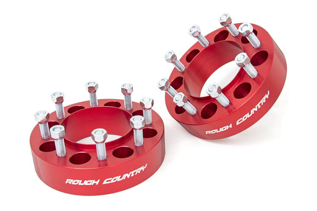 2 Inch Wheel Spacers 8x170 Red Ford Super Duty 4WD 03 22