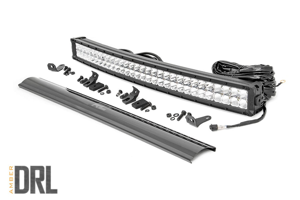 Chrome Series LED 30 Inch Light Curved Dual Row White DRL