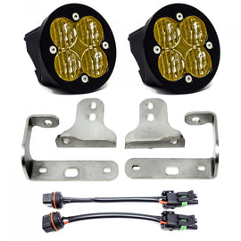 Jeep JL Fog Light Squadron-R SAE 18-Pres Wrangler JL Sport/Sport-S Fog Pocket Kit Amber Baja Designs