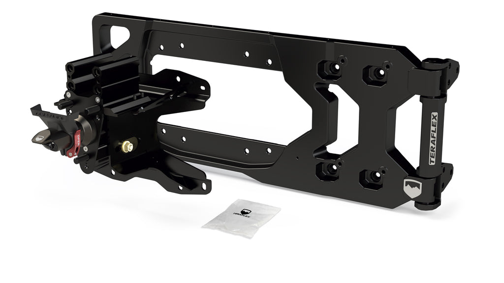 Jeep JL Alpha HD Hinged Spare Tire Carrier and Adjustable Spare Tire Mount Kit - 5x5 Inch
