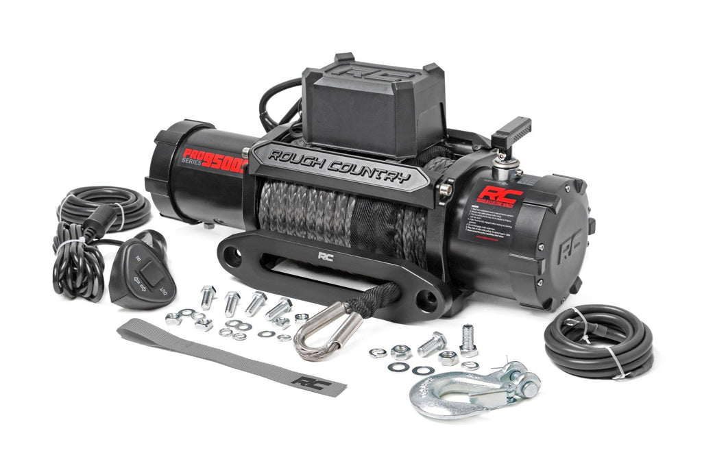 9500 Lb Pro Series Winch Synthetic Rope