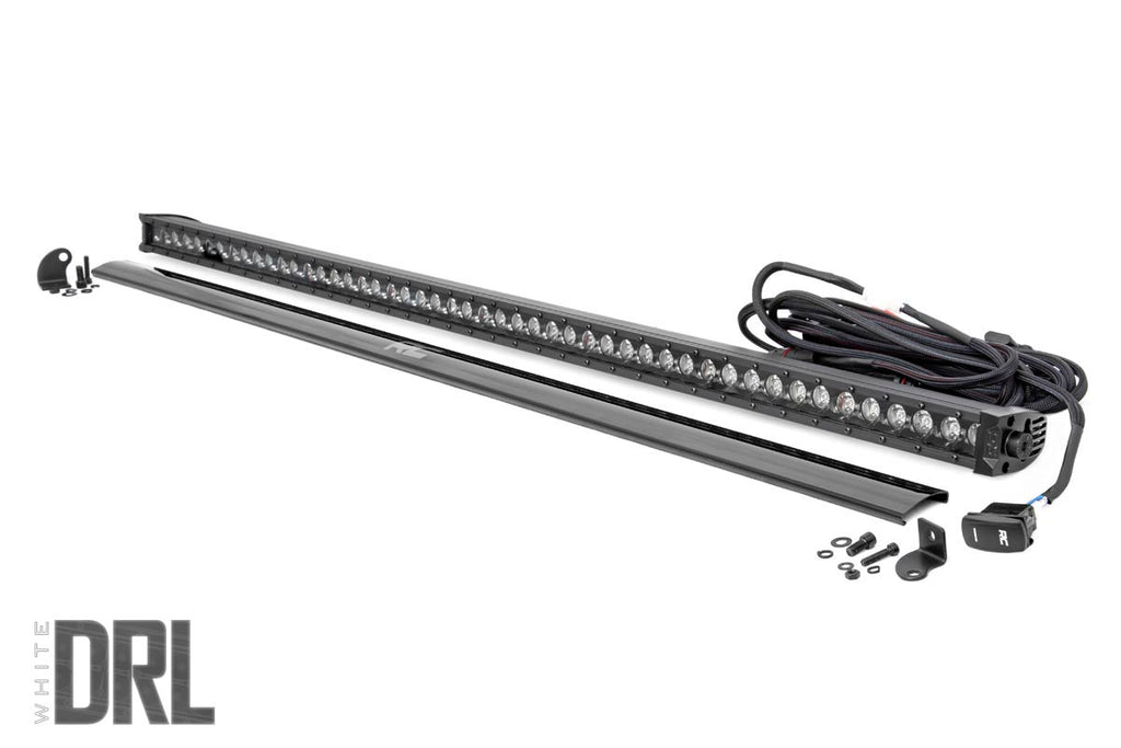 Black Series LED Light Bar Cool White DRL 50 Inch Single Row