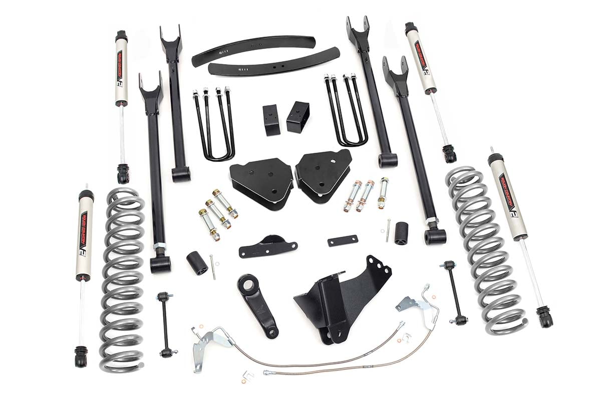 Load image into Gallery viewer, 6 Inch Lift Kit Gas 4 Link V2 Ford Super Duty 4WD 08 10