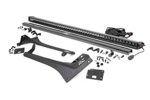 Load image into Gallery viewer, Jeep 50 inch Straight LED Light Bar Upper Windshield Kit w Single Row Black Series LED 20 22 Gladiator JT 18 22 Wrangler JL