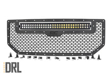 Load image into Gallery viewer, Mesh Grille 30inch Dual Row LED Black Amber DRL GMC Sierra 1500 16 18