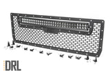 Mesh Grille 30inch Dual Row LED Black Amber DRL GMC Sierra 1500 14 15