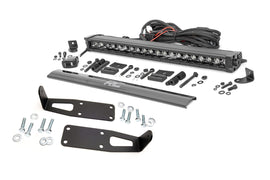 LED Light Bumper Mnt 20inch Black Single Row White DRL Ram 2500 10 18