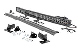 LED Light Bumper Mount 40inch Black Dual Row White DRL Ford Super Duty 11 16