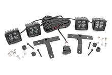 Load image into Gallery viewer, Jeep Quad LED Light Pod Kit  Black Series w Amber DRL 18 22 JL 20 22 Gladiator