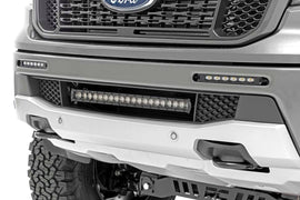 LED Light Bumper Mount 6inch Black Slimline Pair Ford Ranger 19 23