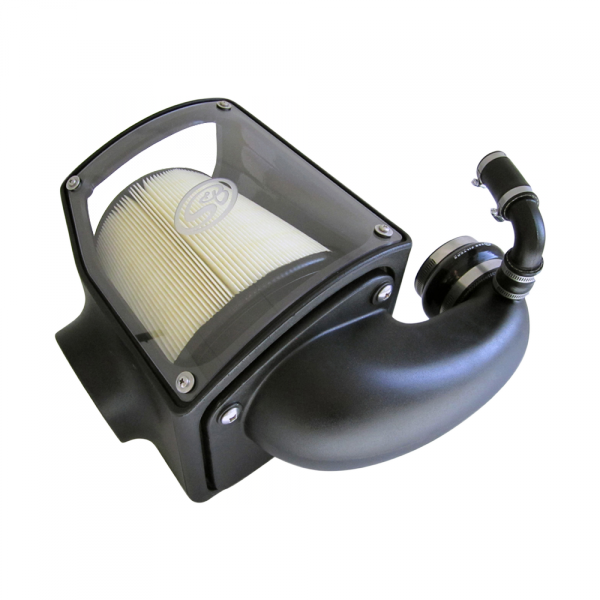 Cold Air Intake For 92-00 GMC K-Series V8-6.5L Duramax Dry Dry Extendable White