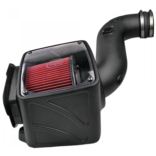 Cold Air Intake For 06-07 Chevrolet Silverado GMC Sierra V8-6.6L LLY-LBZ Duramax Cotton Cleanable Red