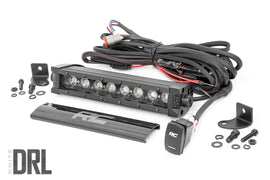Black Series LED Light Bar Cool White DRL 8 Inch Single Row
