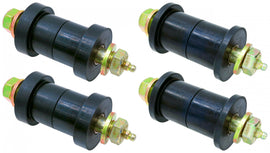 Leaf Spring Main Eye Bushing Kit 76-76 Jeep CJ Includes Urethane Bushings Greasable Hardware Set of 4