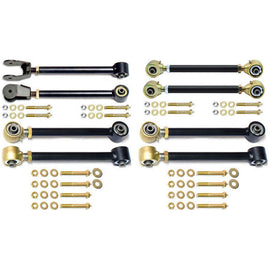 Johnny Joint Control Arm Set 97-06 Wrangler TJ and LJ Unlimited Adjustable w/ Double Adjustable Rear Upper Arms Set Of 8