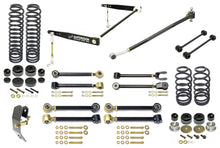 Load image into Gallery viewer, Johnny Joint Suspension System 97-06 Wrangler TJ 4 Inch lift Includes Springs Adj. Cntrl Arms Antirock F S/B R S/B Links F Trac Bar R Trac Bar Reloc F/R Bump Stops