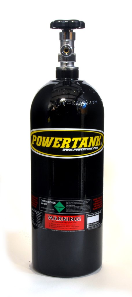 CO2 Back Up Bottle 5 LB Powdercoat Black Bottle Only Power Tank